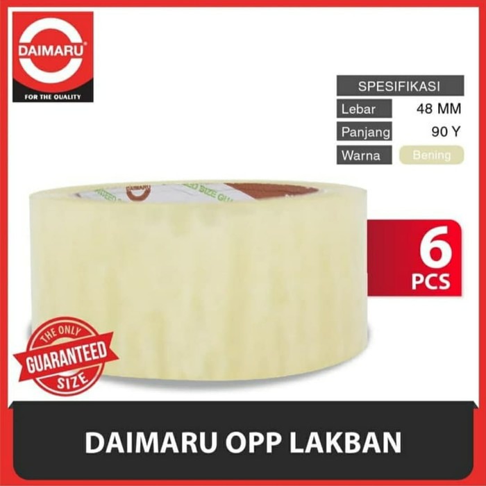 

Lakban Daimaru Bening / Tape Opp Daimaru Bening 48 mm X 90 yard