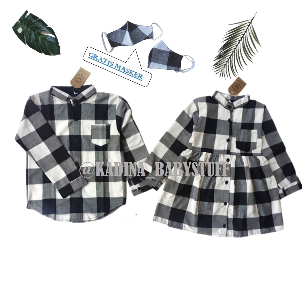 DRESS COUPLE ANAK/ KEMEJA FLANEL ANAK/ KEMEJA COUPLE ANAK / Kemeja anak
