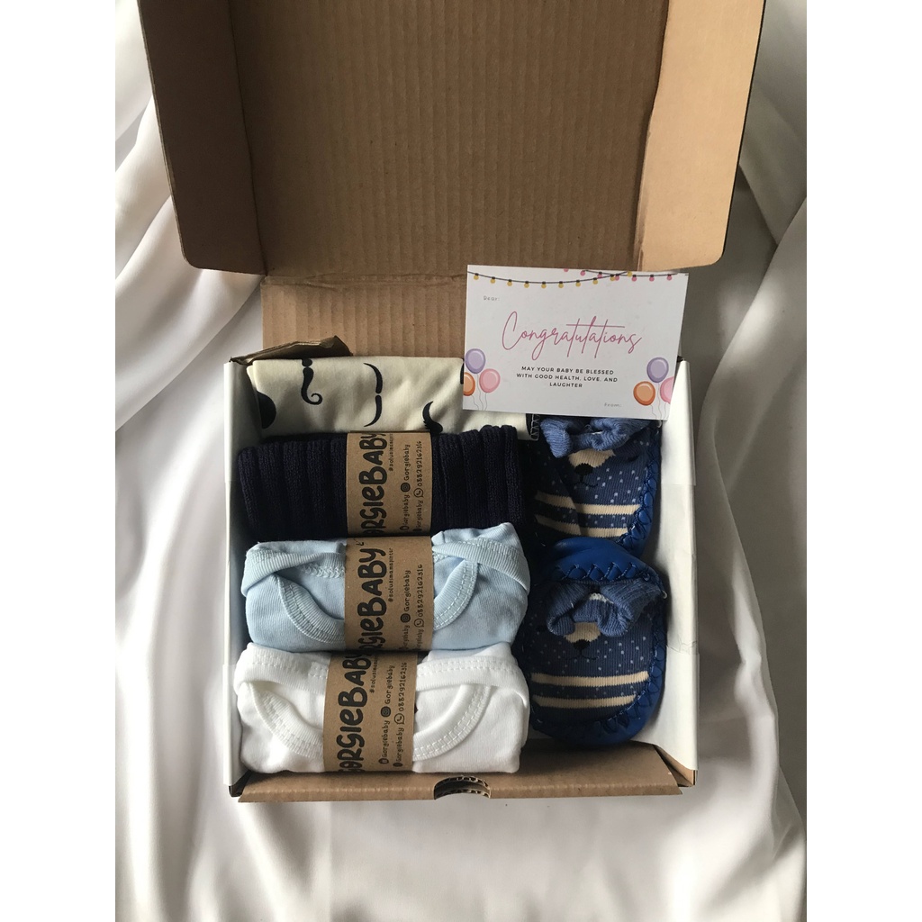 Baby Hampers Set  - Baby Hampers Premium Kado New Born Kado Bayi Paket Hampers Bayi GORGIEBABY-Sweet Hampers Biru