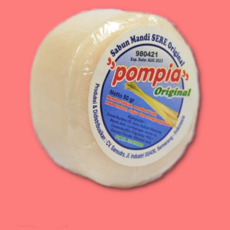 (Satuan)Sabun Mandi Sereh Pompia Bulat//Sabun Pompia Bulat Original