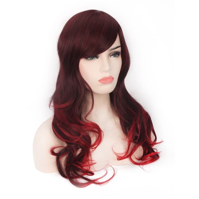 LOL-04 wig rambut palsu lolita cosplay harajuku daily two tone