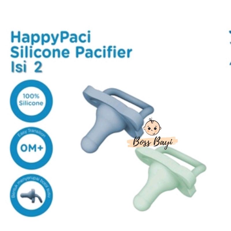 Dr.Brown's Happy Paci Pacifier - Stage 1 / Empeng Silikon Bayi 0-6bulan