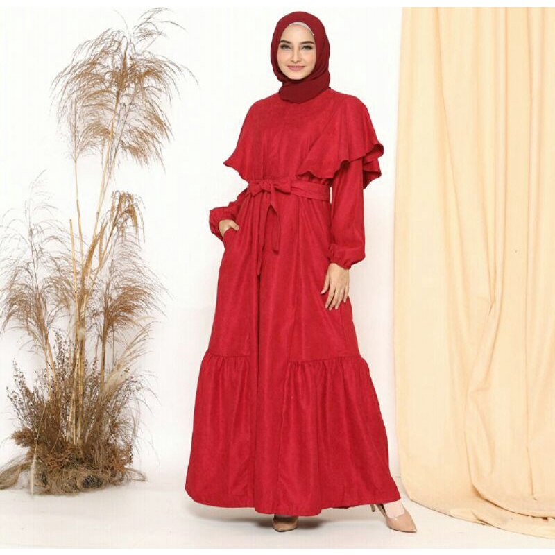 gamis Suede coduroy nadra by epic hijab