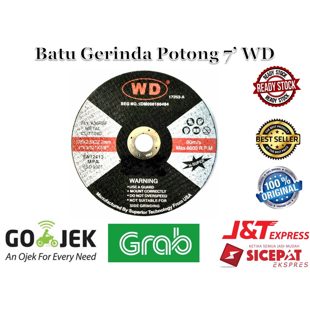 Batu Gerinda Potong 7 inch Mata Gerinda Potong 7' WD Batu gerinda WD