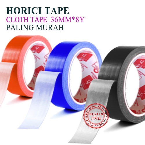 HORICI CLOTH TAPE 36MM*8Y ISOLASI WARNA WARNI LAKBAN PEREKAT SUPER MURAH /BAHAN TEBAL JILID LINEN