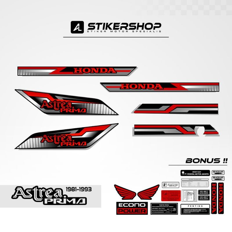 STRIPING ASTREA PRIMA 1981 - 1993 / STIKER VARIASI / ASTREA PRIMA