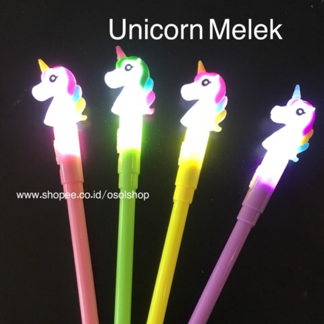 SATUAN Pulpen lampu unicorn dinosaurus / kuda poni pony dino LED gel pen