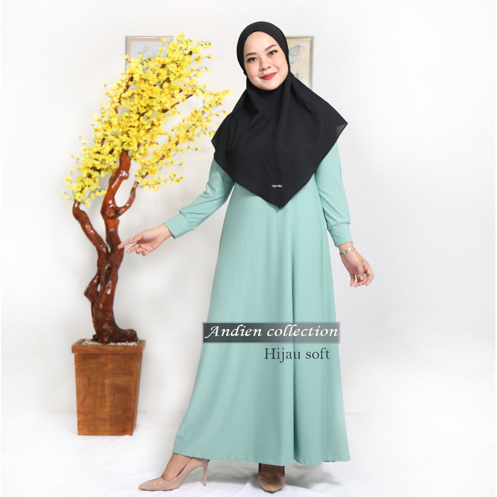 PART 2 Gamis Polos Bahan Jersey super (BY andien collection)