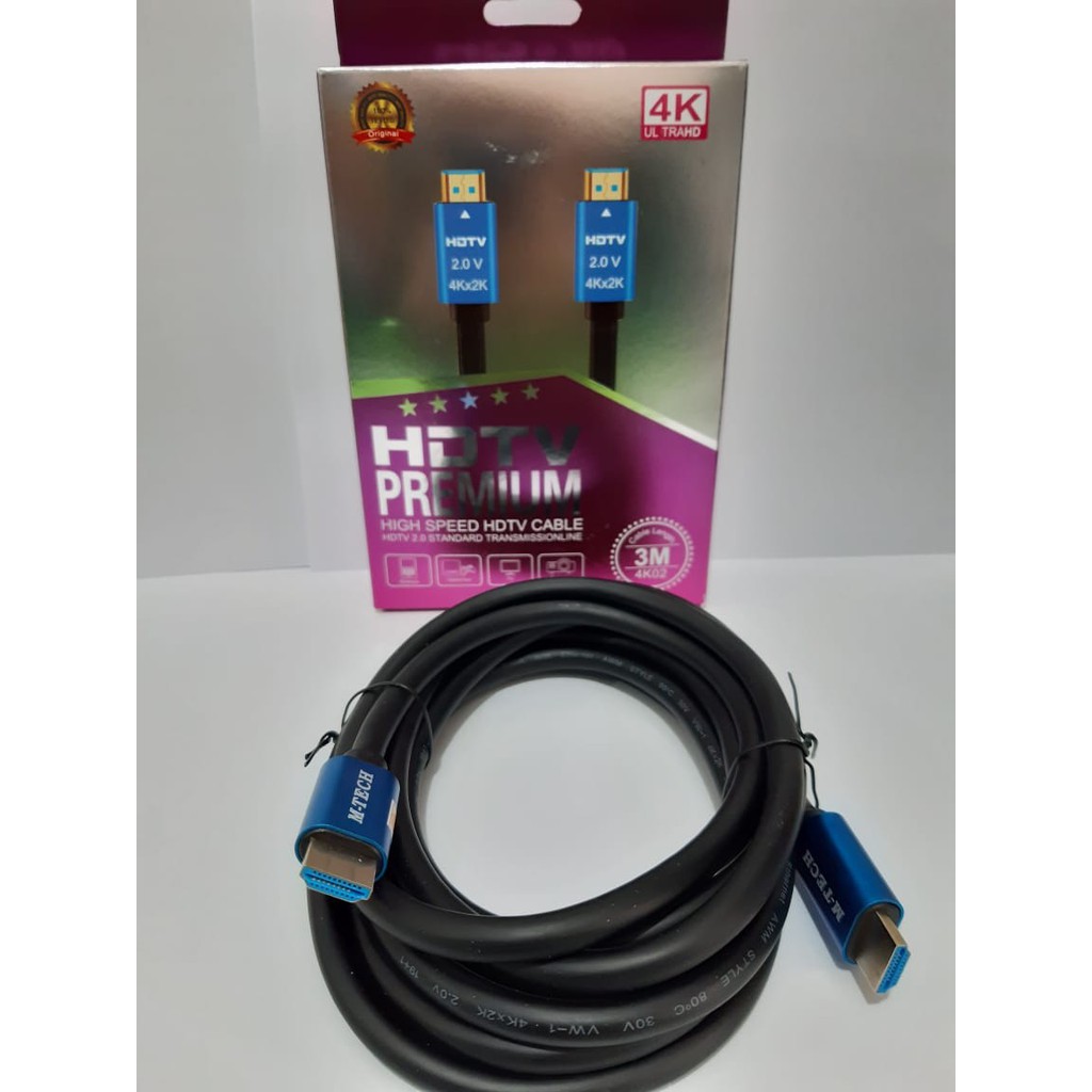 M-TECH Kabel HDMI 3Meter 4K ULTRA HD Premium V2.0