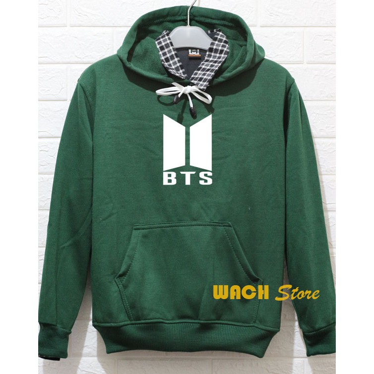 Terbaru Sweater Hoodie Jumper Berlambang BTS Kekinian Murah