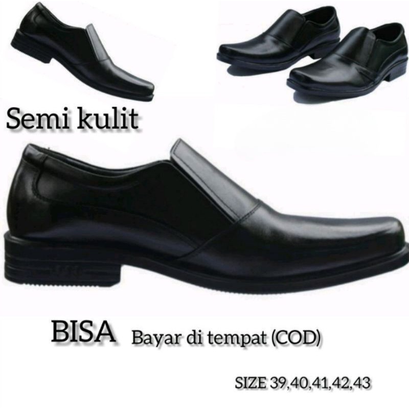 SEPATU PANTOFEL PRIA HITAM SEPATU PANTOFEL PRIA CUALITAS  PREMIUM BAHAN KUALITAS PANTOFEL CASUAL