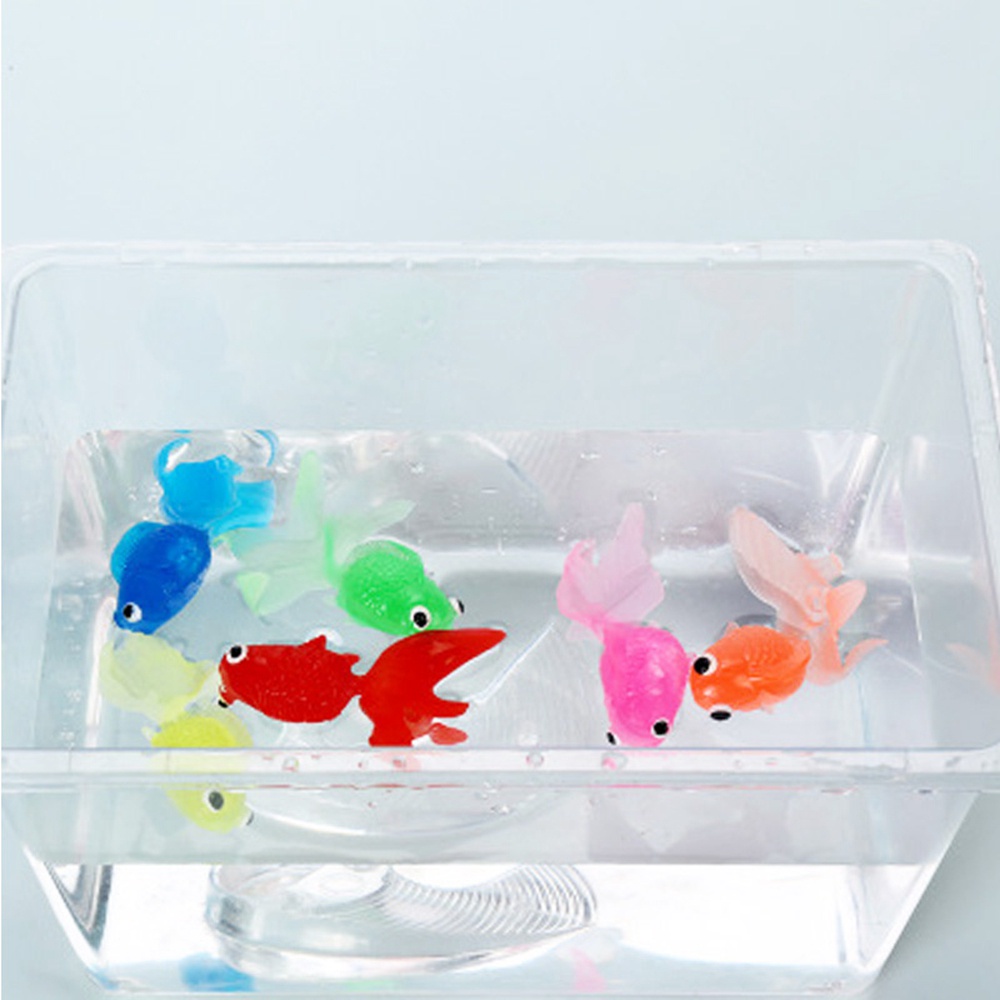 20pcs / Set Mainan Mandi Bentuk Ikan Mas Bahan Karet Lembut Untuk Bayi / Anak