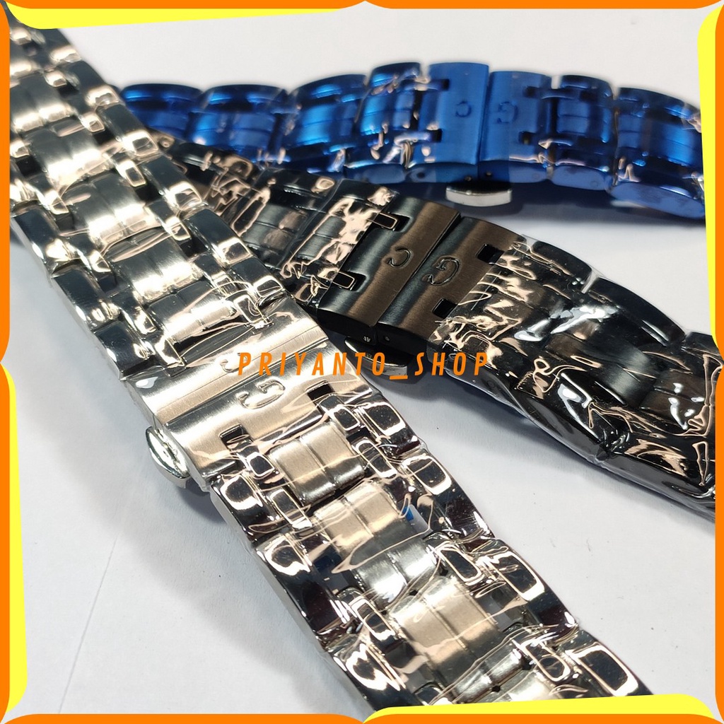 TALI JAM TANGAN RANTAI GEUSS GC GUESS COLLECTION 22MM PREMIUM STRAP WATCH BEND GC 22MM STAINLESS