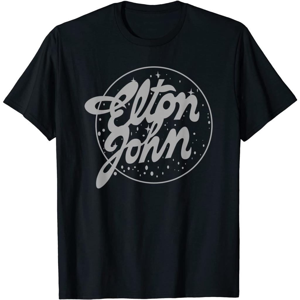 KAOS DEWASA Elton John Official Vintage Tour Logo T-Shirt