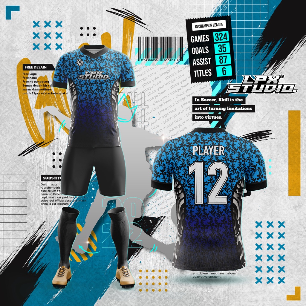 Jersey Futsal Blue Wings Custom Free Name