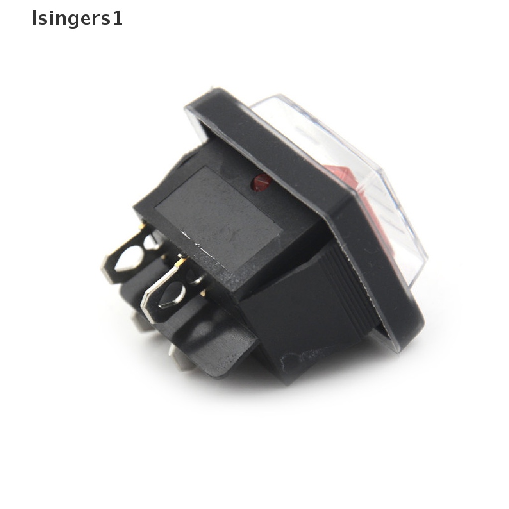 (lsingers1) Saklar Rocker Switch 4 Plug 16A 250V Warna Merah