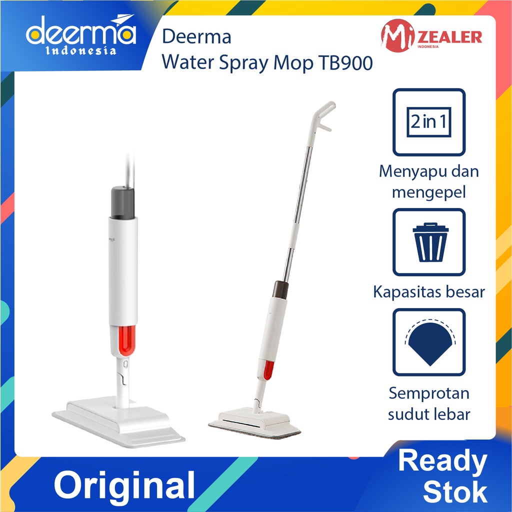 Deerma TB900 2in1 Water Spray Mop &amp; Sweep Kain alat Pel lantai Handheld Spraying Mop Cleaner