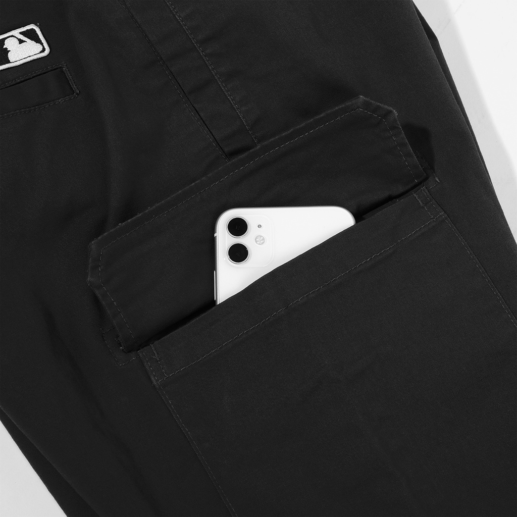 M7B NY Yankees Basic Cotton Cargo Track Pants Black