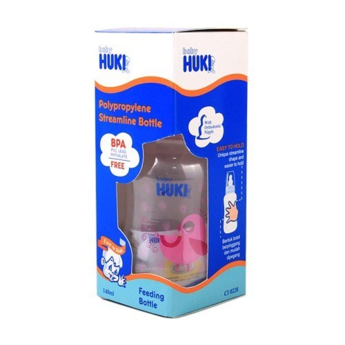 Botol susu bayi Huki deluxe PP HQ STREAMLINE 140 ml 250ML dot ortho gepeng bpa free