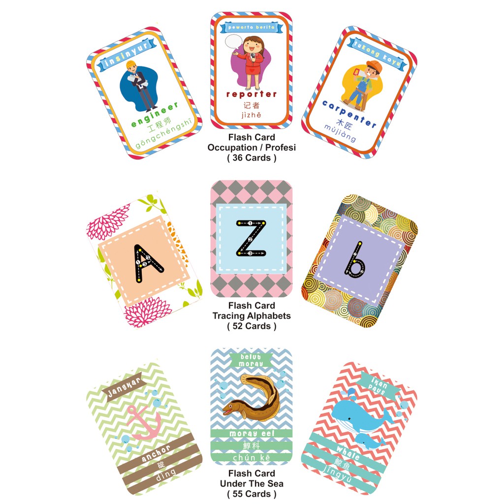 flash card flashcard cards flashcards anak kartu belajar bayi mainan edukasi shopee indonesia vowel with pictures