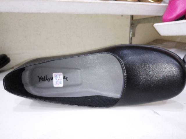 Sepatu Pantofel Full Black Hitam Sekolah Kerja Kuliah Ospek Paskibra Traning Kado Hadiah Wanita