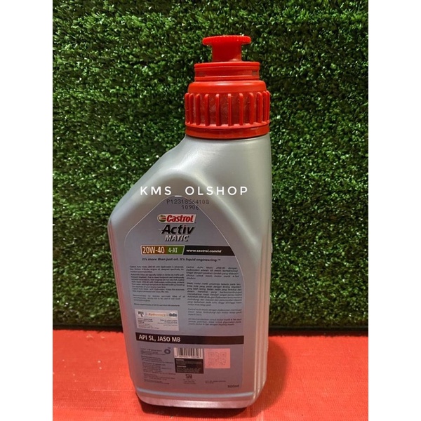 Oli Castrol Activ Matic 4-AT SAE 20W-40 dan 10W-30 800ml Oli Mesin Motor Matic 0,8 Liter (Asli)