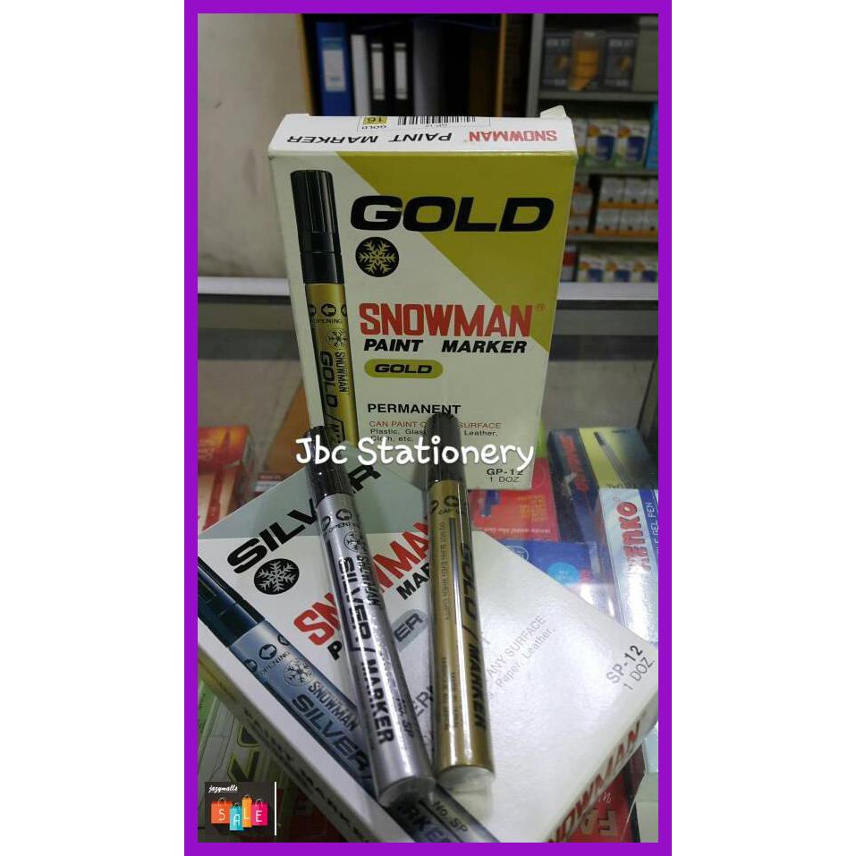 

Silutala- Spidol Emas / Gold / Silver Snowman Permanent - Gold -Ori.