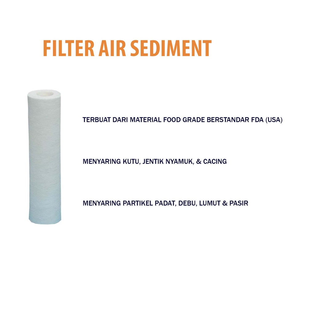 Filter Air Sumur / Filter Air Zat Besi / Sparepart Filter Air Premium 3 Tahap SPI - KINNOYAMA