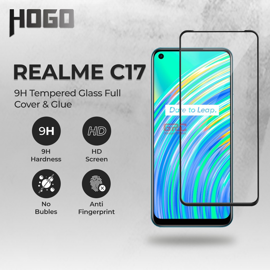 Tempered Glass Realme C17 HOGO Full Cover Anti Gores Kaca