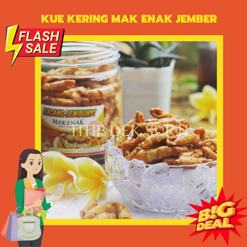 

Kue Kacang Sembunyi Mak Enak asli Jember 400gr