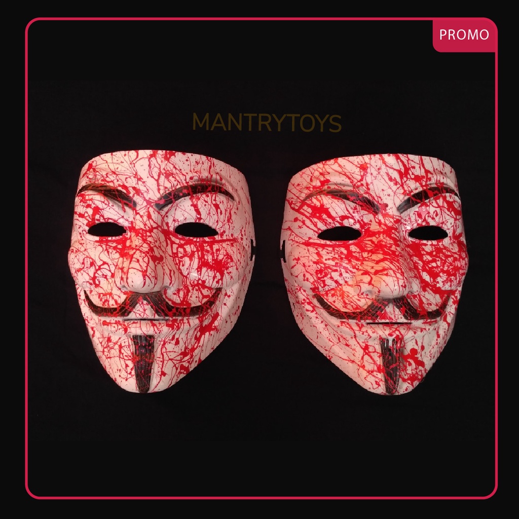 Topeng Anonymouse Bloods Darah Seram Anonymous custom mainan anak murah joker topeng bujang ganong m