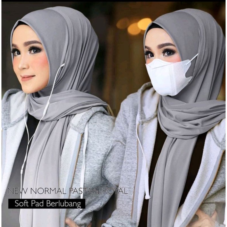 pasmina instan slip in pasmina soft ped berlubang