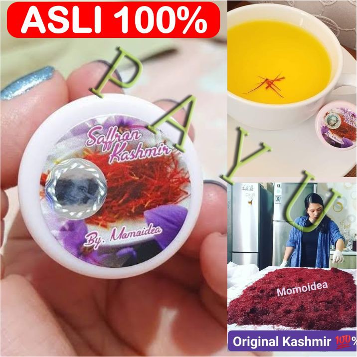 Saffron kashmir momo / Ori Grade A++ / Saffron momoidea / Herbal / Stroke/darah Tinggi/ Diabetes 5.0