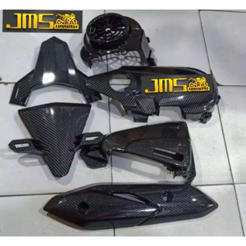 cover tutup carbon paket cover cvt filter hawa kipas dasi ducktail knalpot zoro