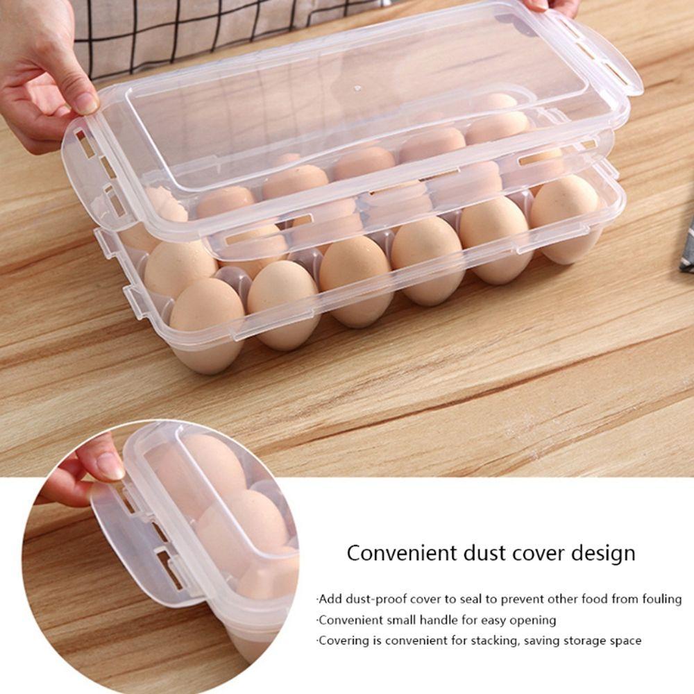 【 ELEGANT 】 Kotak Penyimpanan Telur Pp10/18 Grid Lemari Es Organisasi Home Organizer Dispenser Telur Keranjang Kitchen Storage