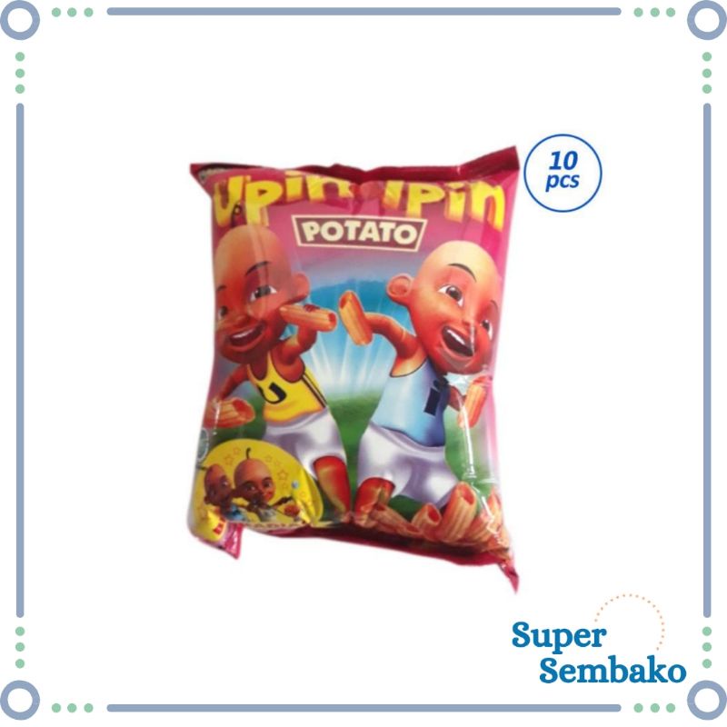 SNACK KERUPUK CEMILAN UPIN IPIN POTATO KENTANG PER PACK ISI 10 PCS BUNGKUS