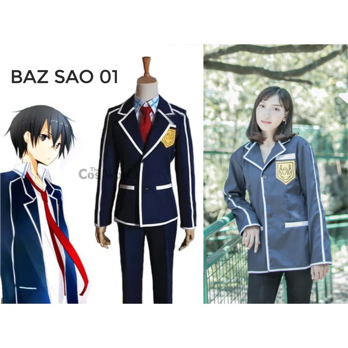 Blazer Anime Sword Art Online Kirito Cosplay - BAZ SAO 01