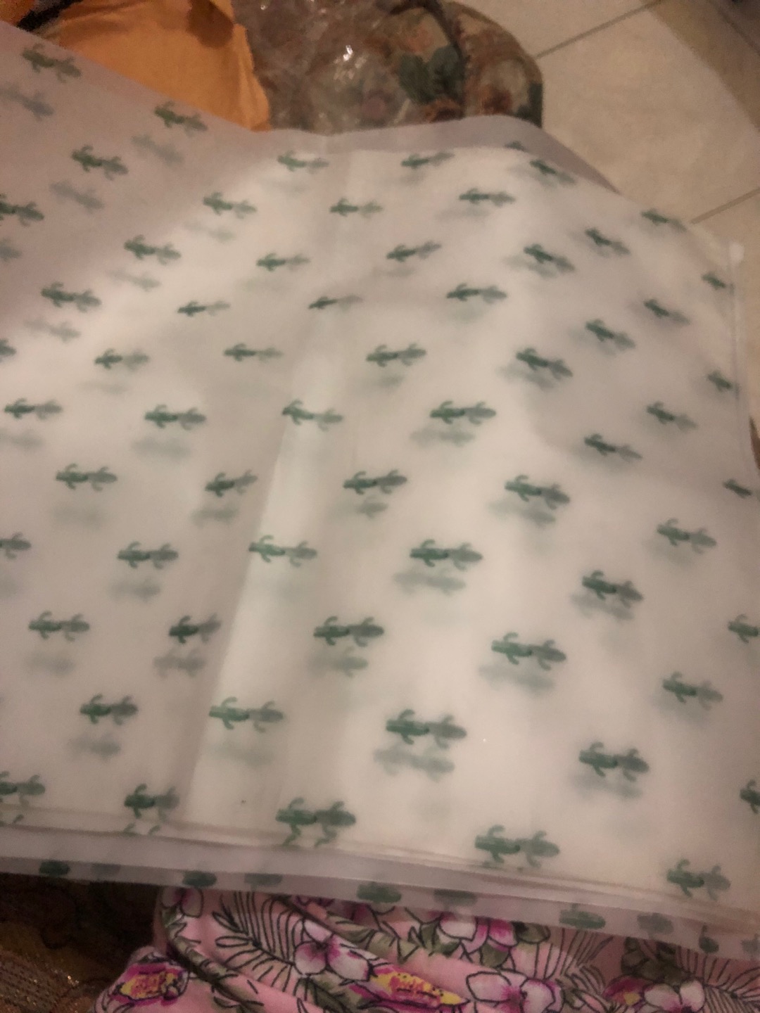 Cactus Zipper Storage Bag / Kantong Plastik Putih Transparan Serba Guna Motif Kaktus