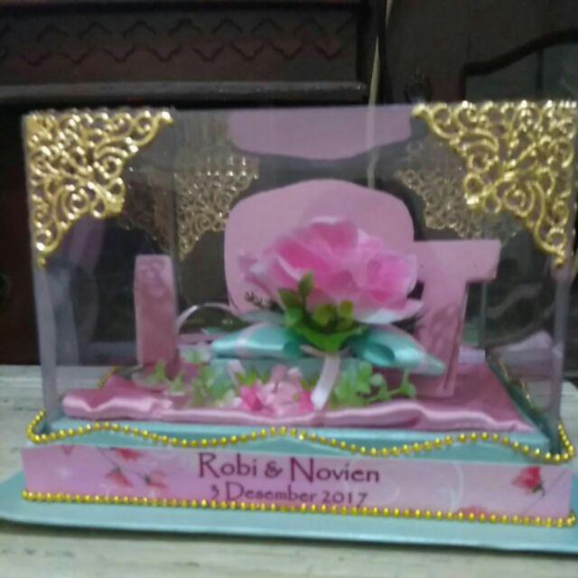Kotak Mahar Perhiasan Lengkap (dengan Kain Satin Dan 12pcs Hiasan Sudut Mika)