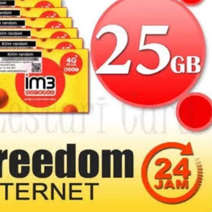 ? Perdana Paket Kuota Internet Ooredoo IM3 25GB Full 30 hari ✔