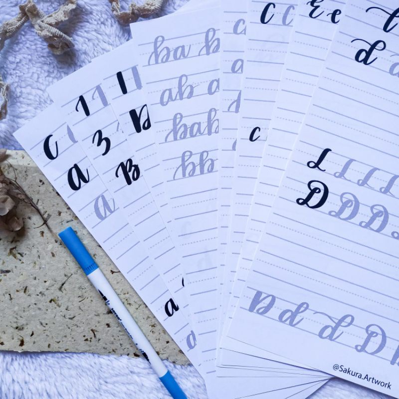 

Cara Belajar Handlettering / Brushlettering worksheet SAKURA ARTWORK