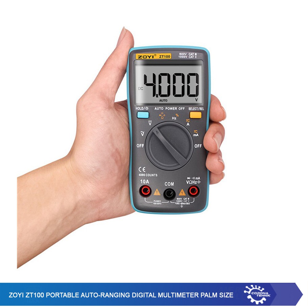 ZOYI ZT100 Portable Auto-Ranging Digital Multimeter Palm Size