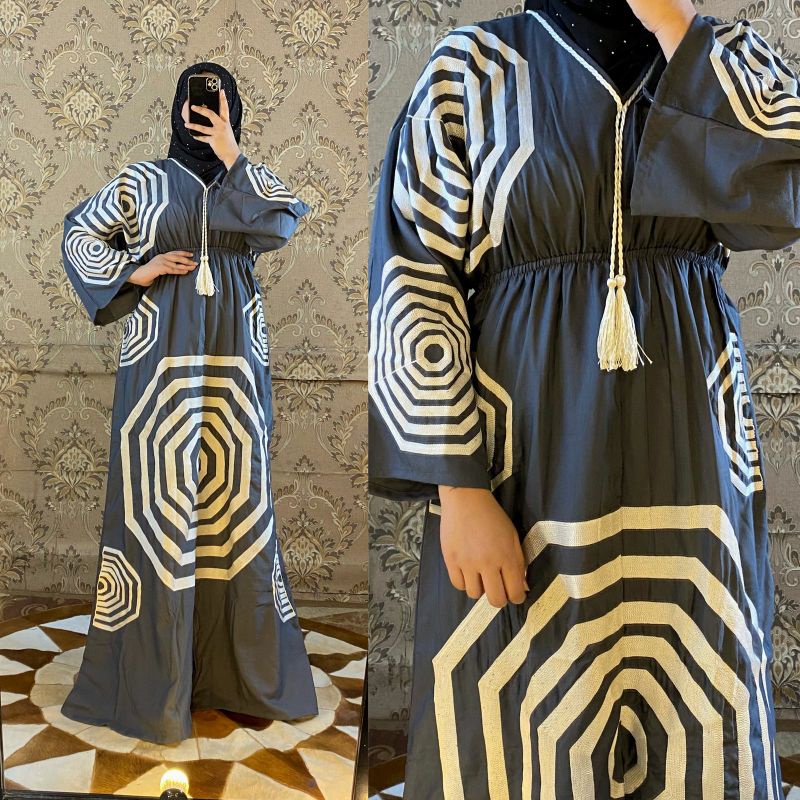 baju setelan wanita gamis elegan original arab mesir