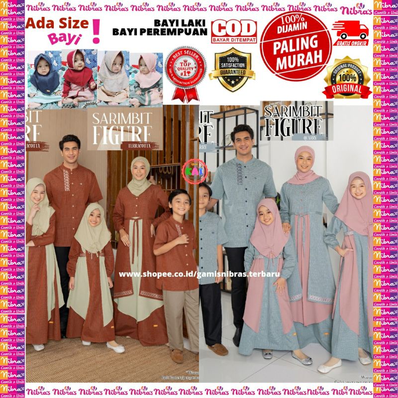 SARIMBIT NIBRAS TERBARU FIGURE 2022 / BAJU KELUARGA NBRS / COUPLE KELUARGA NBRS FIGURE / GAMIS NIBRA