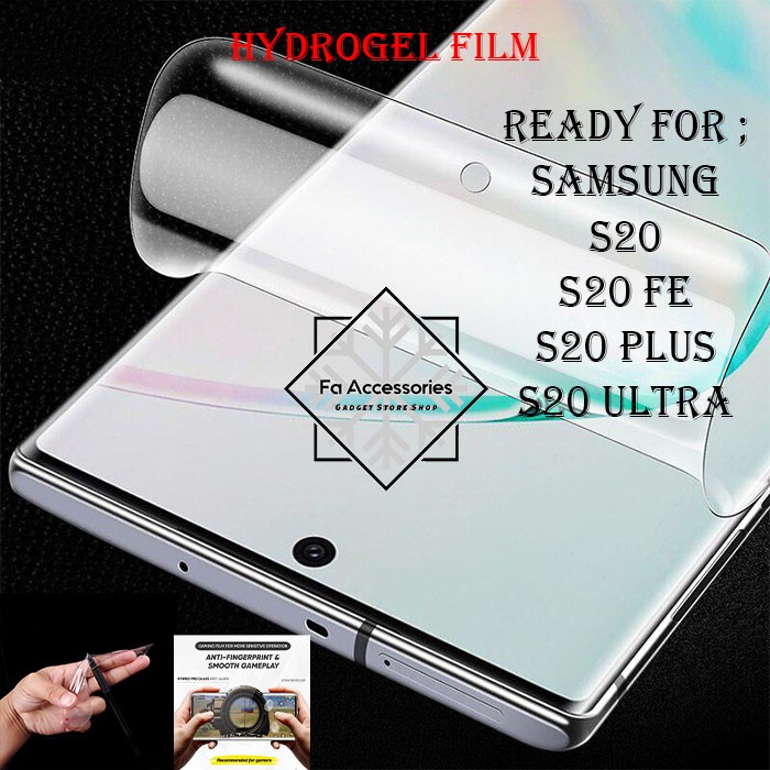 FA ANTI GORES JELLY HYDROGEL SAMSUNG GALAXY S20 S20PLUS ULTRA FULL SCREEN PROTECTOR SHOCK PLUS fe