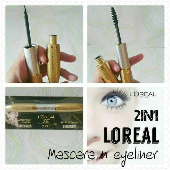 MASKARA EYELINER LOREAL 2IN1 WATERPTOOF LOREAL MASKARA EYELINER