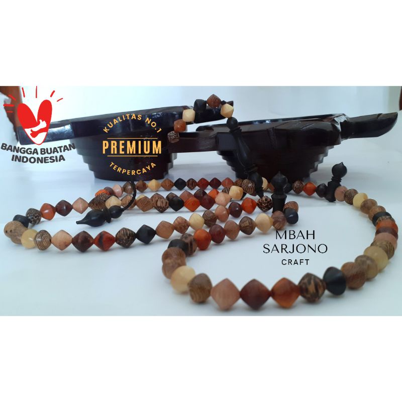 Tasbih 99 Kombinasi 9 Kayu Nusantara Model Bola Api 10mm/Tasbih Combination/Tasbih Wajik/Tasbih Ketu
