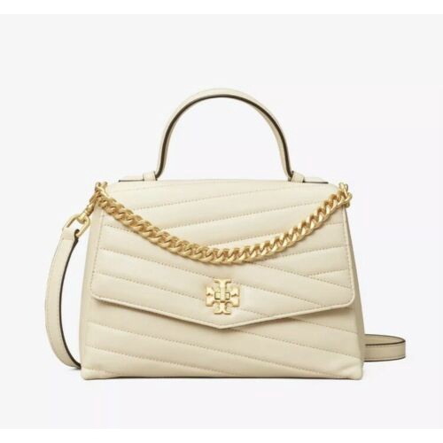 Tas Tory Burch 61674 Kira Chevron Top Handle Satchel Bag - New Cream