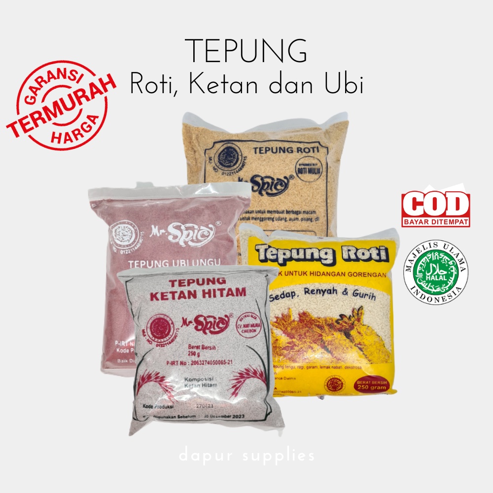 Tepung Panir, Ketan dan Ubi Ungu / Halal Tepung Serba Guna / Mr.Spicy Tepung Healthy