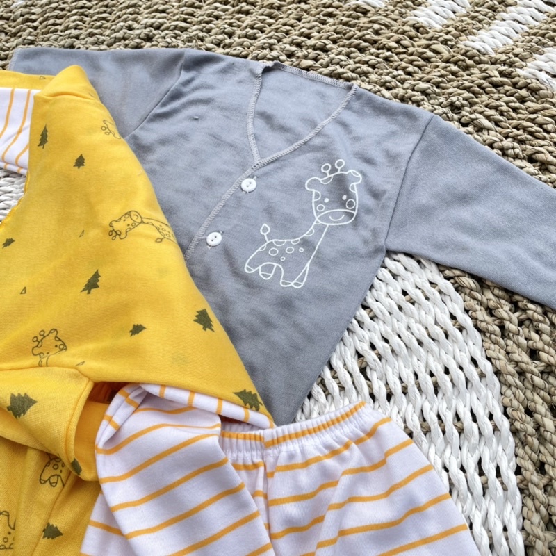 3 Pasang Baju Bayi Lengan Panjang Celana Bayi Bayi Baju Bayi Baru Lahir Baju Bayi Newborn Hampers Bayi Gift Bayi DNW BABY